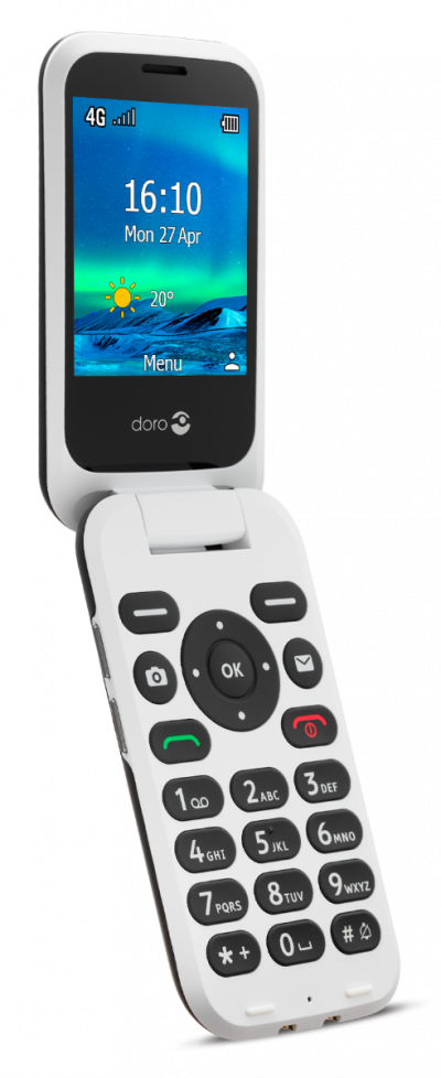 Doro 6820 Smart Klaptelefoon 4G - Zwart-Wit